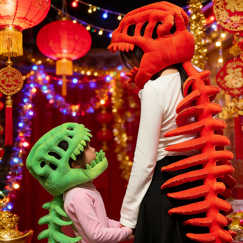 Chinese Dinosaur Bone Set, Dinosaur Park Exoskeleton Plush Toy, Performance Funny Doll, Gift For Lh