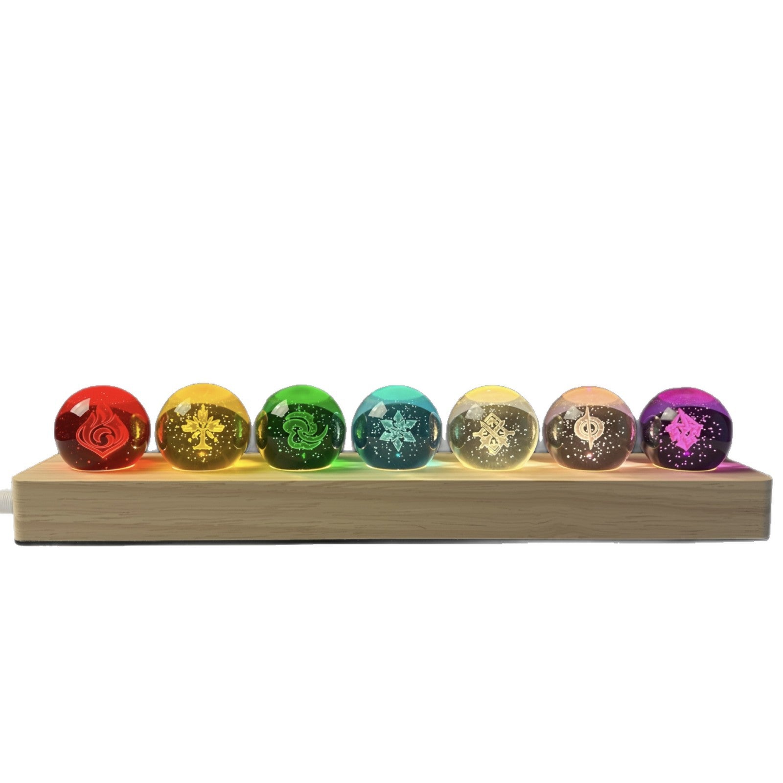 Colorful Carved Crystal Ball Night Light Indoor Atmosphere Light Crystal Ornaments Crafts Holiday Couple Home Gifts