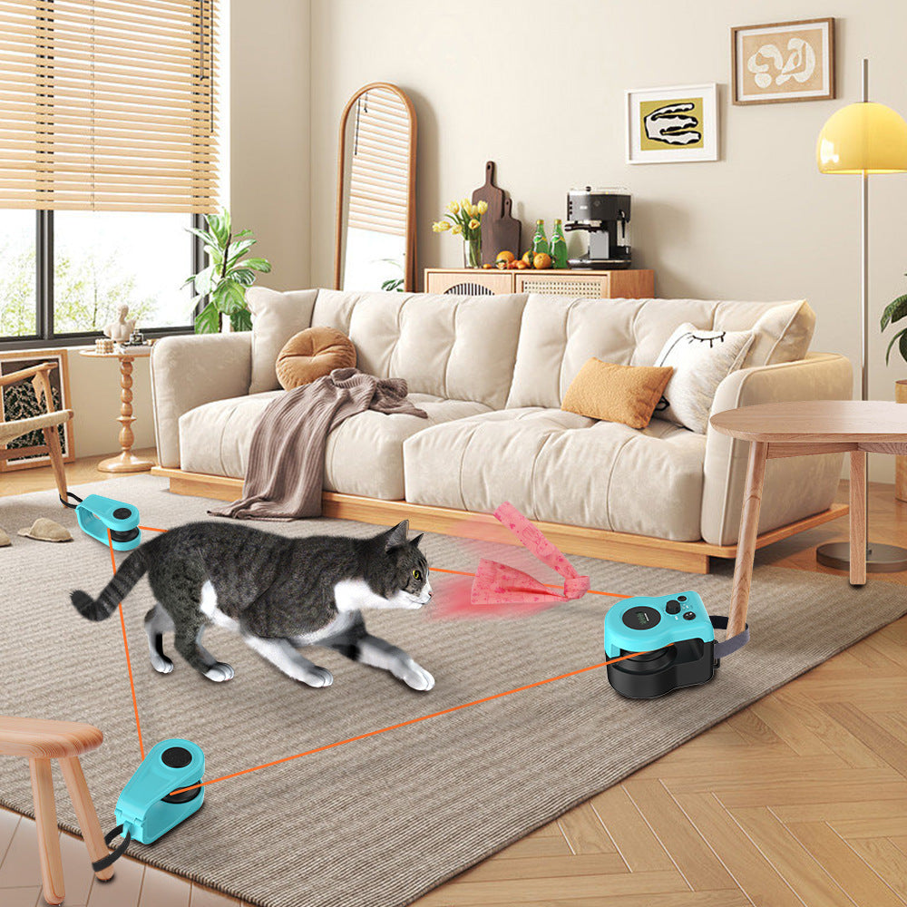 Cross-border New Cat Toy Cat Weight Loss Artifact Feather Interactive Funny Cat Toy Remote Remote Control Sound Toy