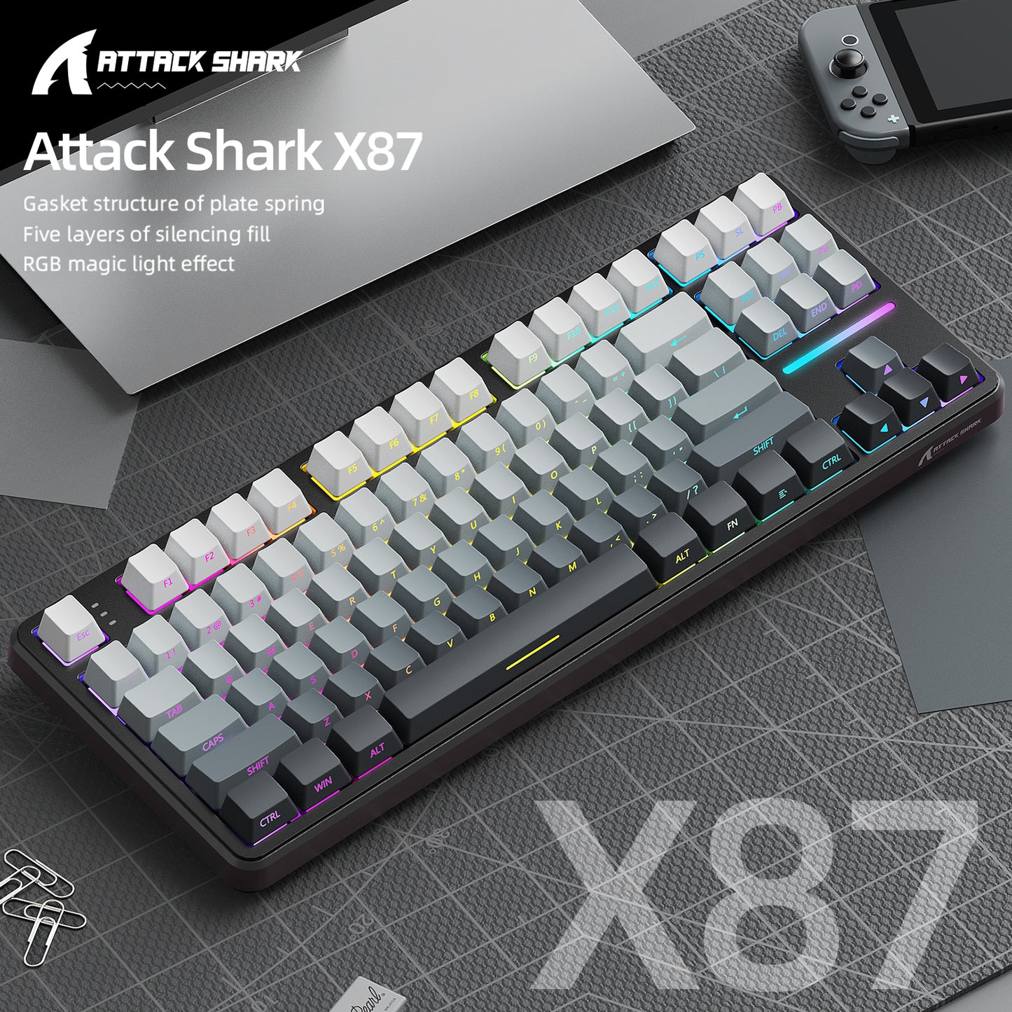 X87 Ultra RGB Mechanical Keyboard with 12000mAh Battery