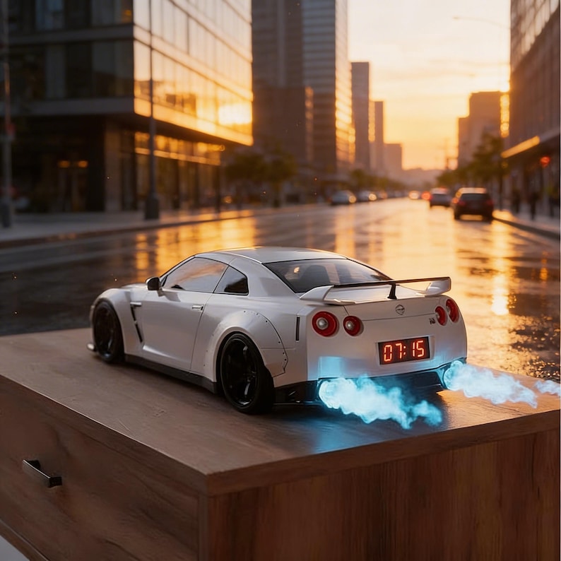 Luxury Sports Car Digital Alarm Clock