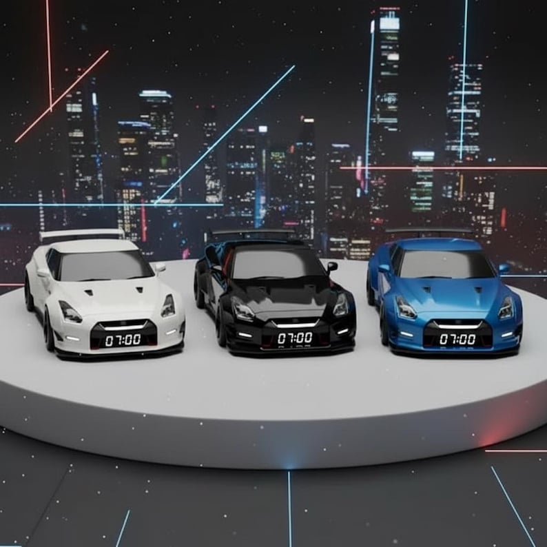 Luxury Sports Car Digital Alarm Clock