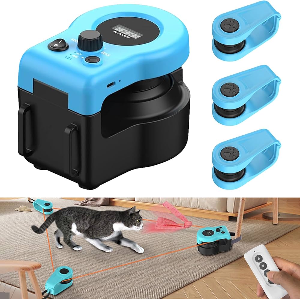 Automatic Cat Laser Toy with Remote Control, Motion Activated Pet Play Traine
