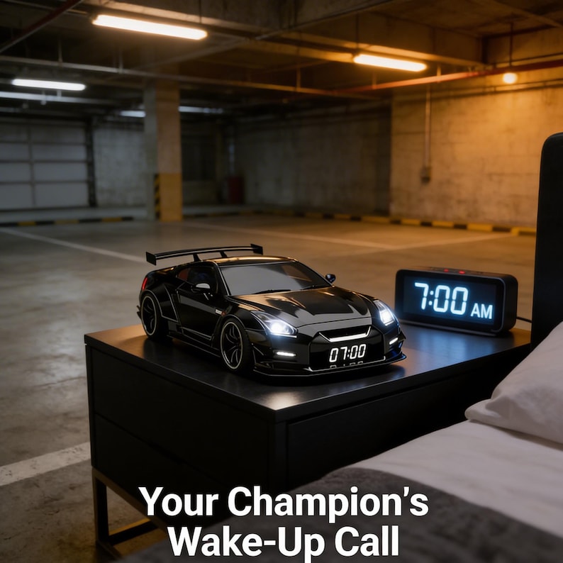 Luxury Sports Car Digital Alarm Clock