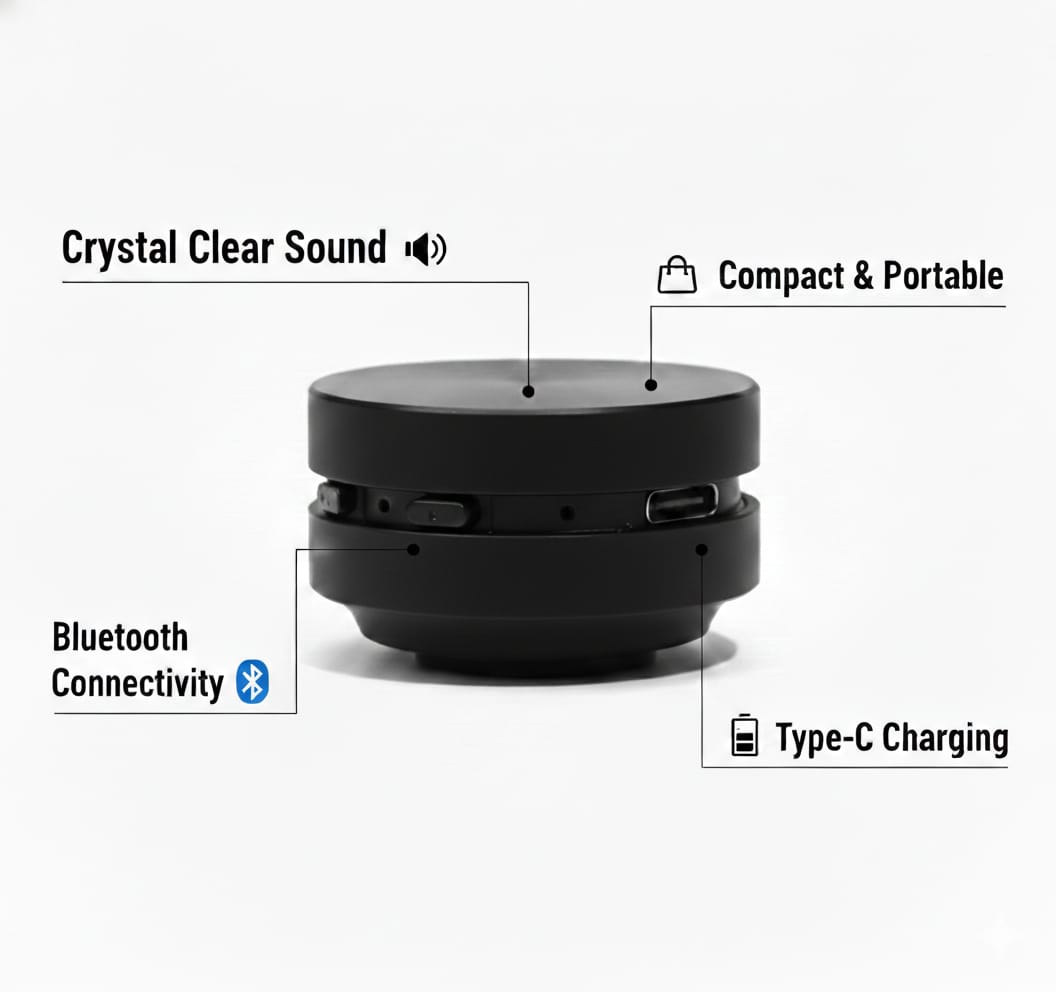 VIREXA™ Waterproof Bluetooth Shower Speaker with Suction Base & FM Radio